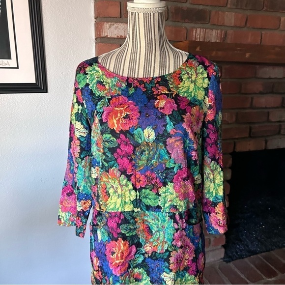 Anthropologie HD in Paris Tropicalist Floral Shift Dress Sz XS - Picture 3 of 8